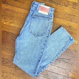 BONGO Vintage 80s High-Waisted Blue Denim Mom Jeans - Size 1